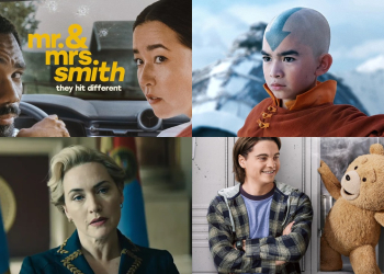 (Left to Right) Mr & Mrs Smith, The Avatar Last Airbender, The Regime, Ted